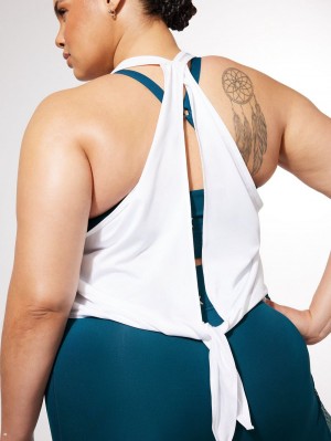 Savage X Fenty Light Layer Open-Back Tank Biele | QUXY31926