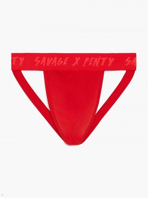 Savage X Fenty Rebel Cherub Jock Remienkove Červené | OYJG10492