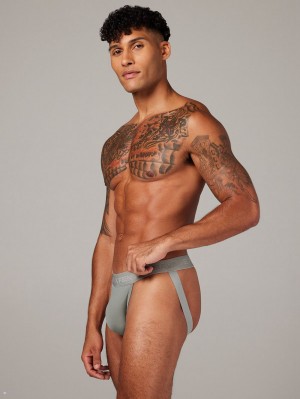 Savage X Fenty Shadow Fit Jock Remienkove Tmavo Siva | WIDA05792