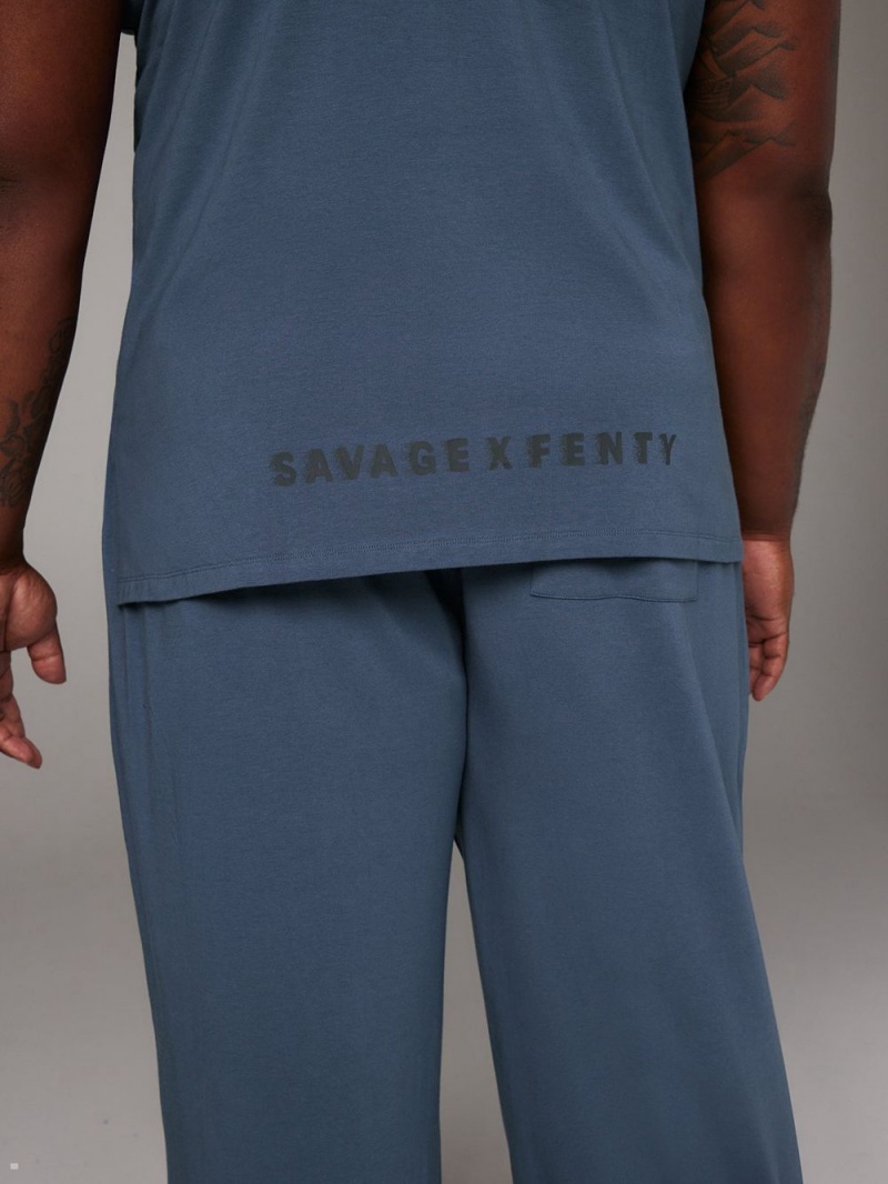 Savage X Fenty Bed Of Dreams Sleep Tank Modre | APEB91647