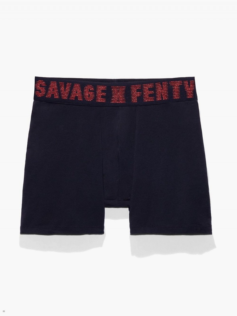 Savage X Fenty Boxer Čierne Červené | VCMH28046