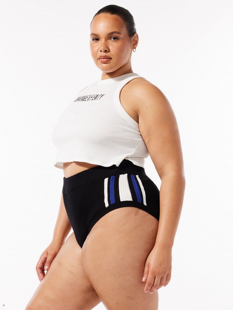 Savage X Fenty Lit Leisure Knit Booty Čierne | LRFH07625